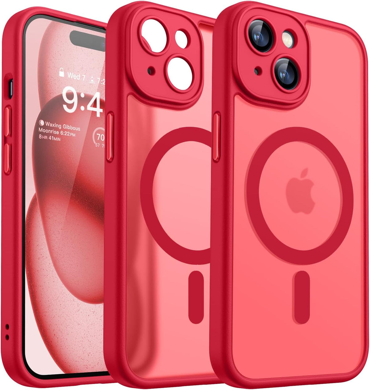 CANSHN Magnetic Shockproof for iPhone 16 Plus Case, Deep Green