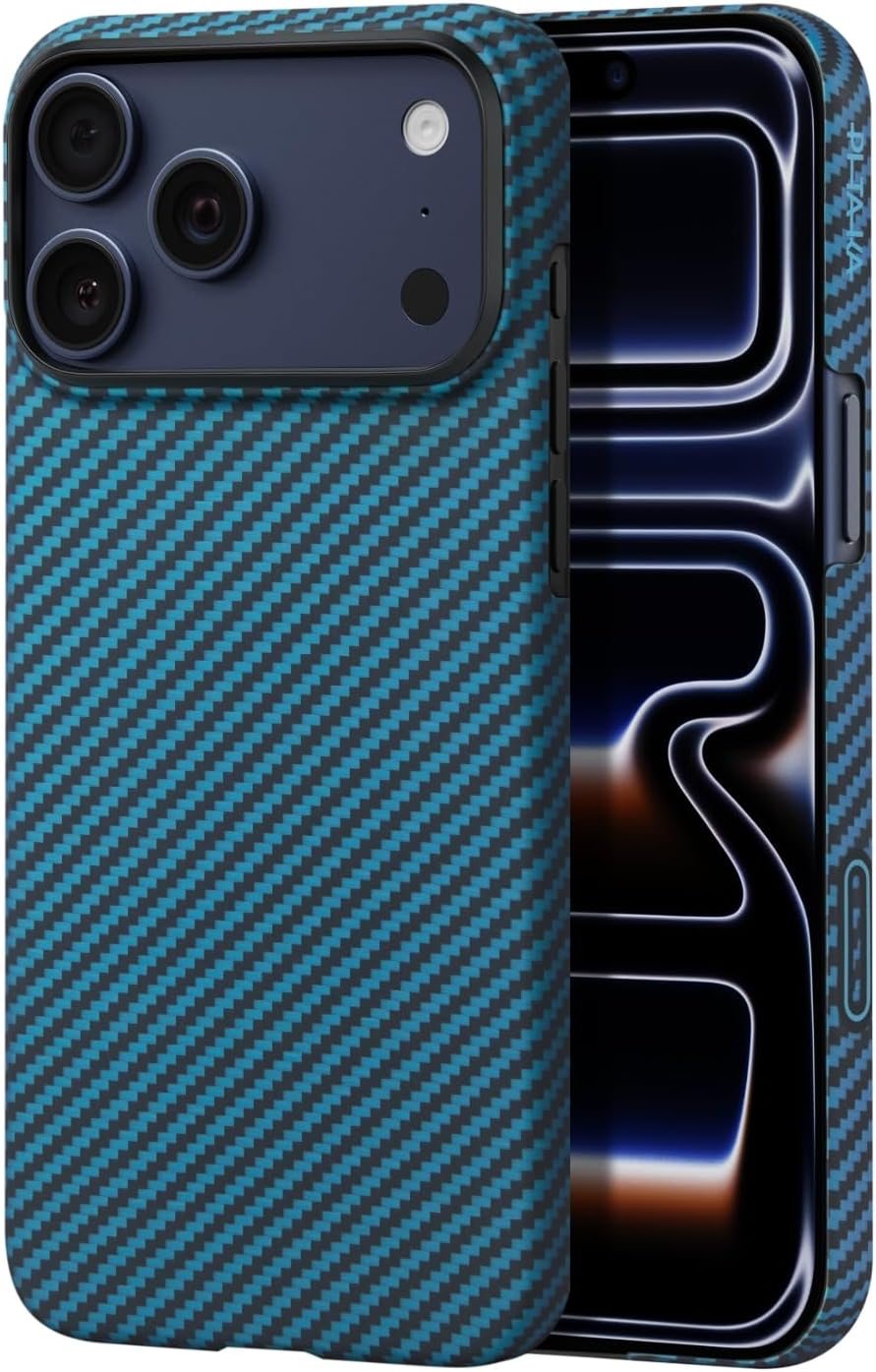 pitaka for iPhone 18 Pro Case 6.3" with Caseless Feeling, Abyss Blue