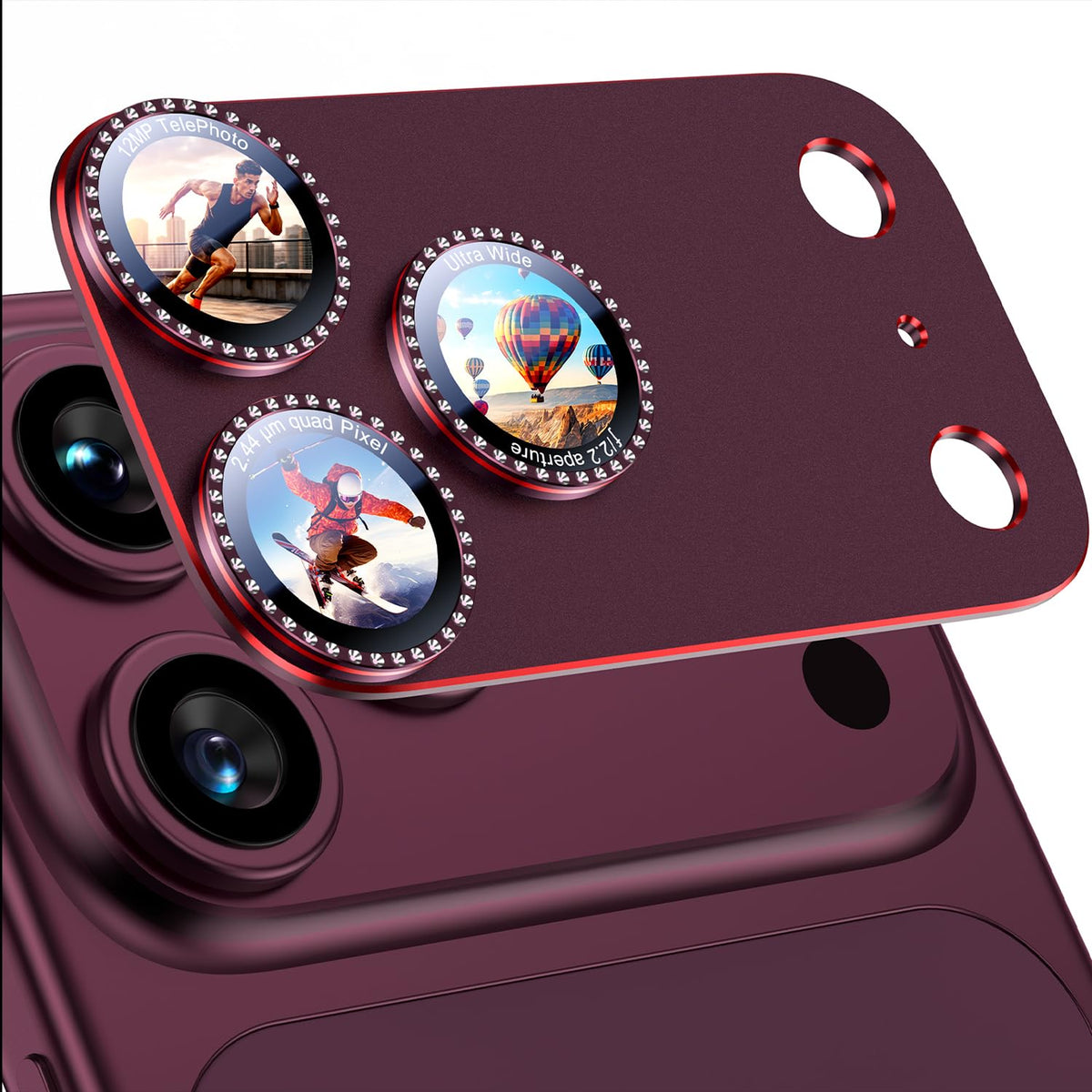 Uyiton for iPhone 18 Pro Camera Lens Protector, Metal Frame Glass Cover