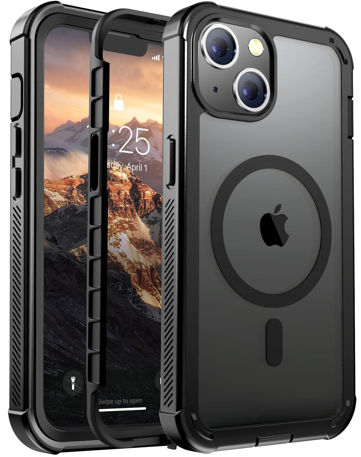 jaroco Magnetic for iPhone 15 Case Heavy Duty Protection Black