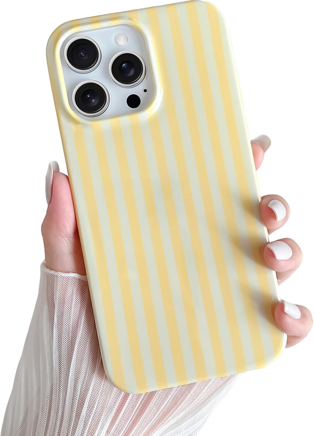 Yeddabox for iPhone 17 Pro Max Case Cute Striped Phone Case Soft TPU Slim Shockproof Phone Cover for Women Girls, Pink