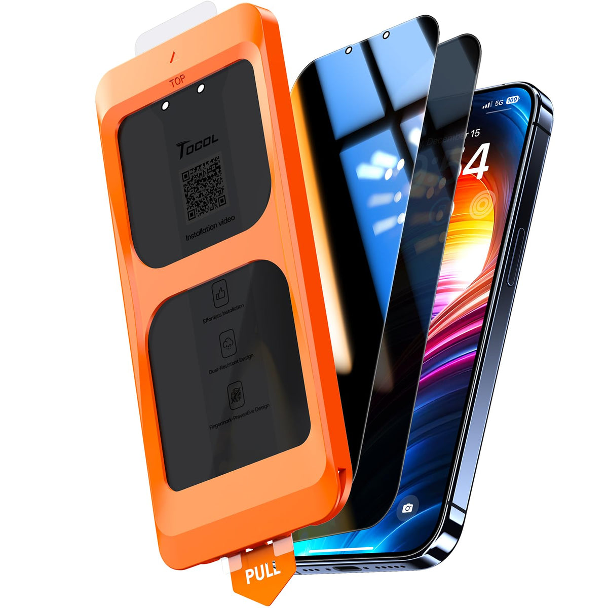 TOCOL for iPhone 17 Screen Protector, Easy Installation