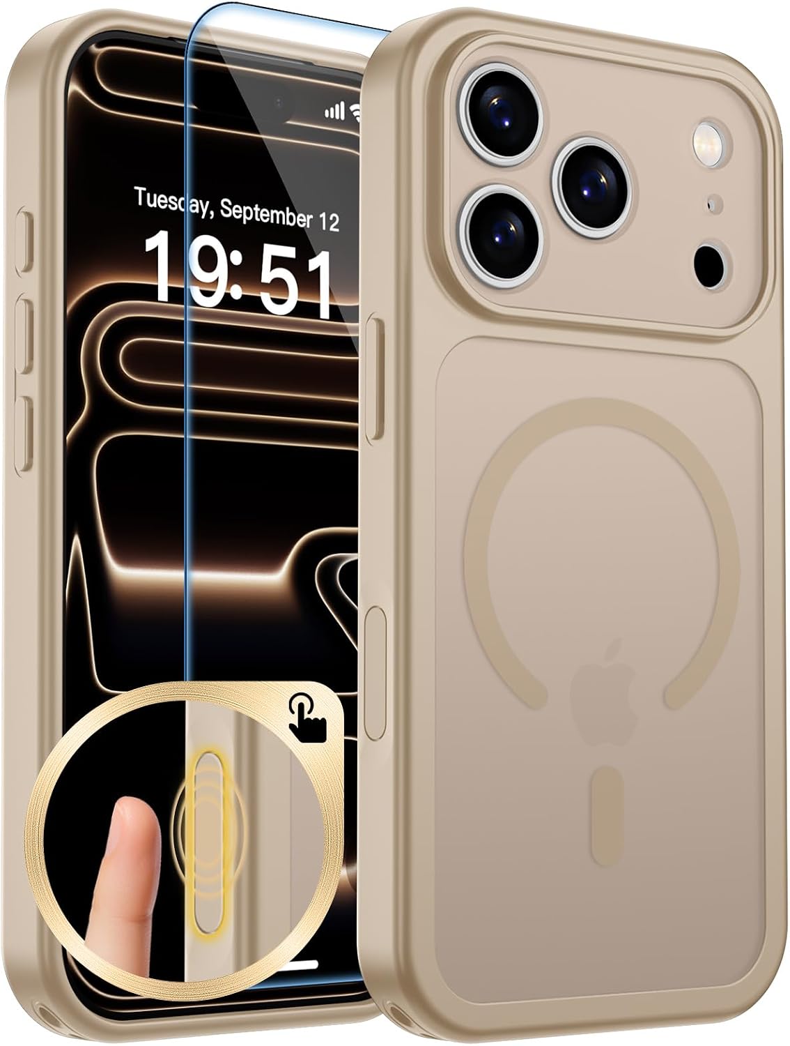 zapica Magnetic for iPhone Air Case, Dark Blue