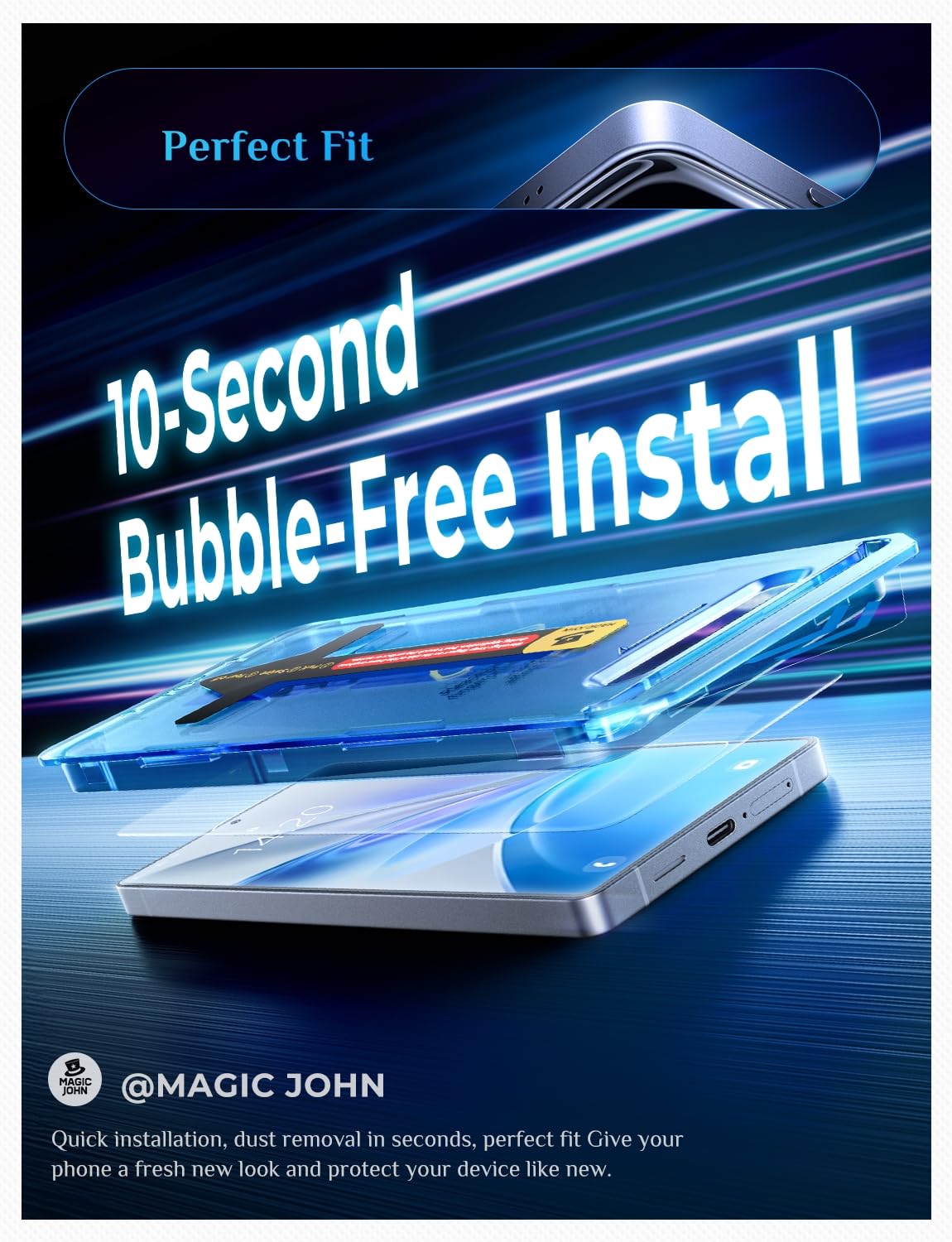 MAGIC JOHN for iPhone 18 Pro Max Screen Protector Easy Installation