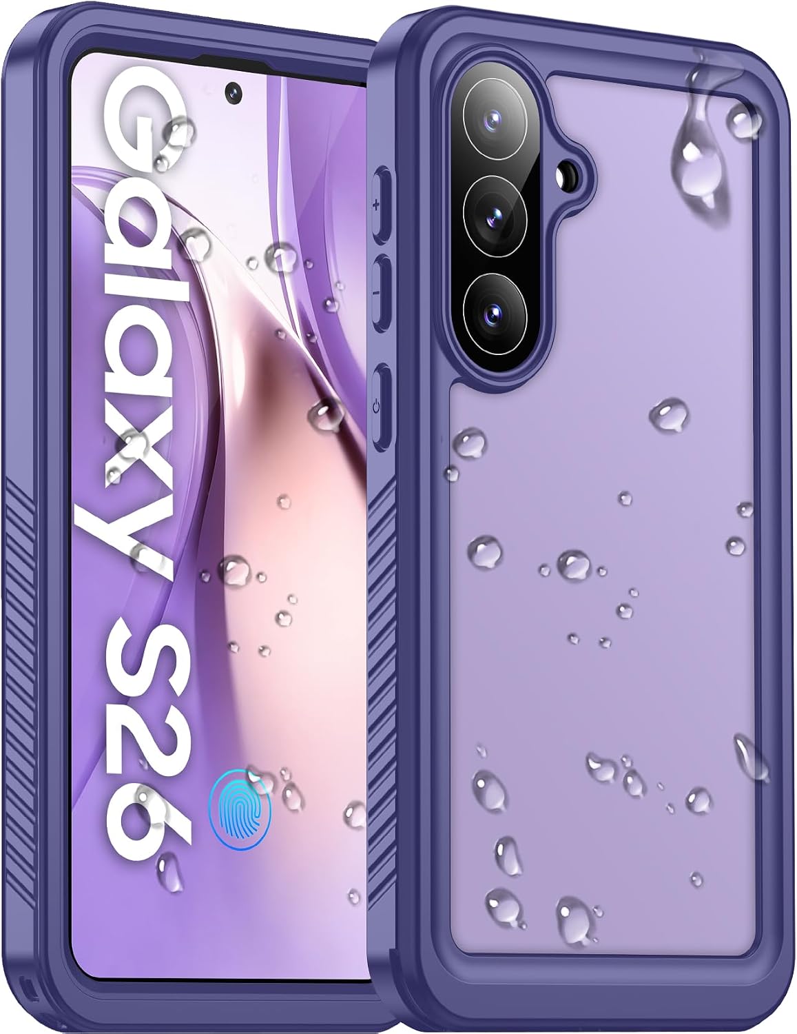 Temdan Compatible with iPhone 17 Pro Case,Waterproof Built-in Screen & Camera Protector IP68 Underwater Full Body 17FT Military Dropproof Shockproof Phone Case 6.3"-Blue/Clear