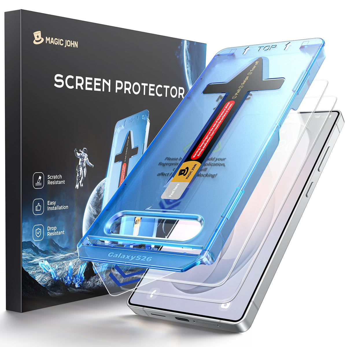 MAGIC JOHN for iPhone 18 Pro Max Screen Protector Easy Installation