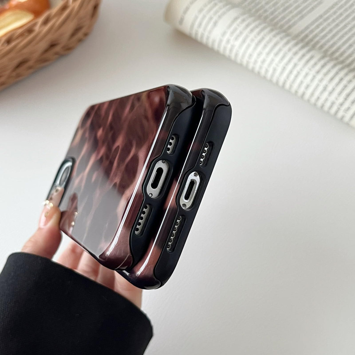 Longlayss Compatible with iPhone 15 Pro Case Tortoise Shell Phone Case