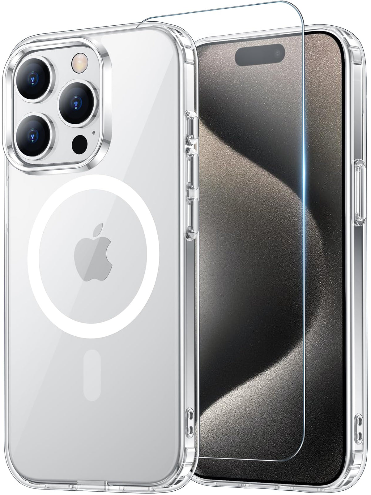 Temdan for iPhone AIR Case with Screen Protector Beige