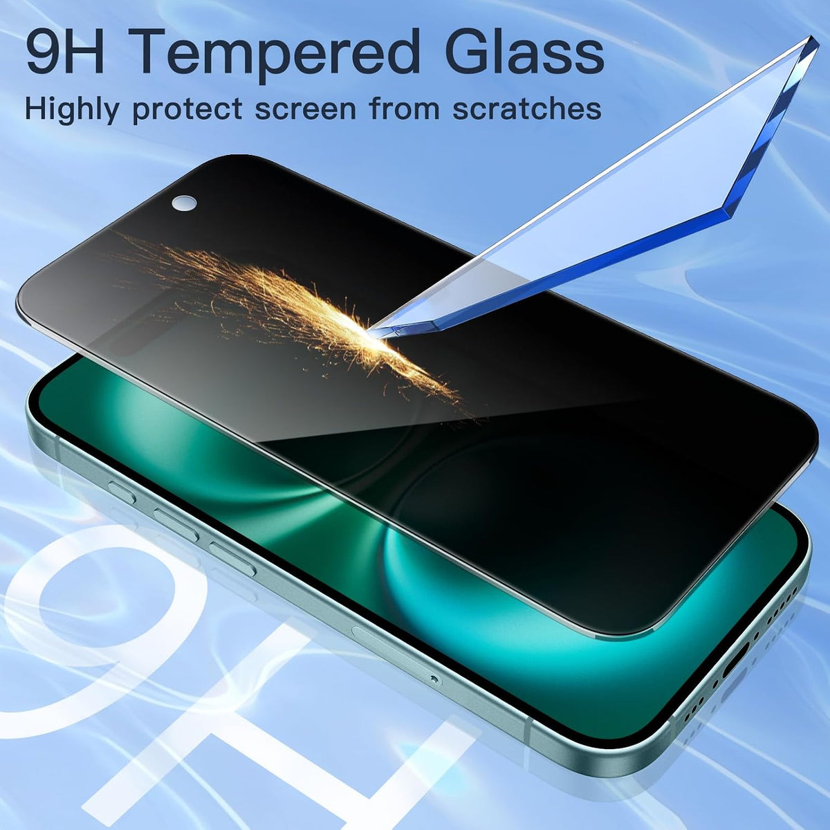 JETech Privacy Screen Protector for iPhone 16 Pro Max, 2-Pack