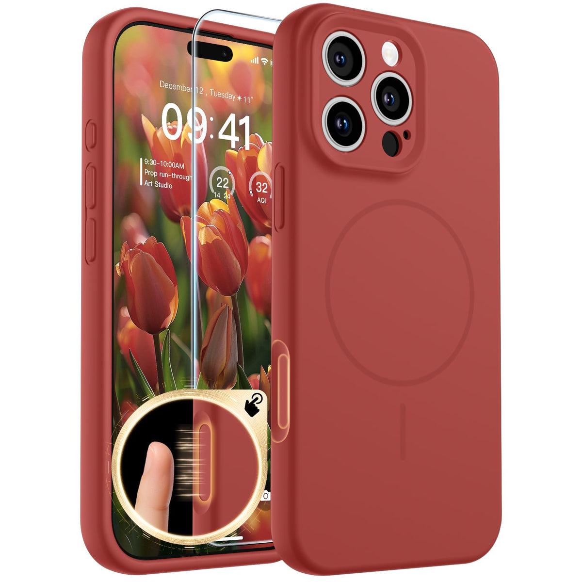 SUPFINE Silicone & Magnetic for iPhone 16 Pro Case