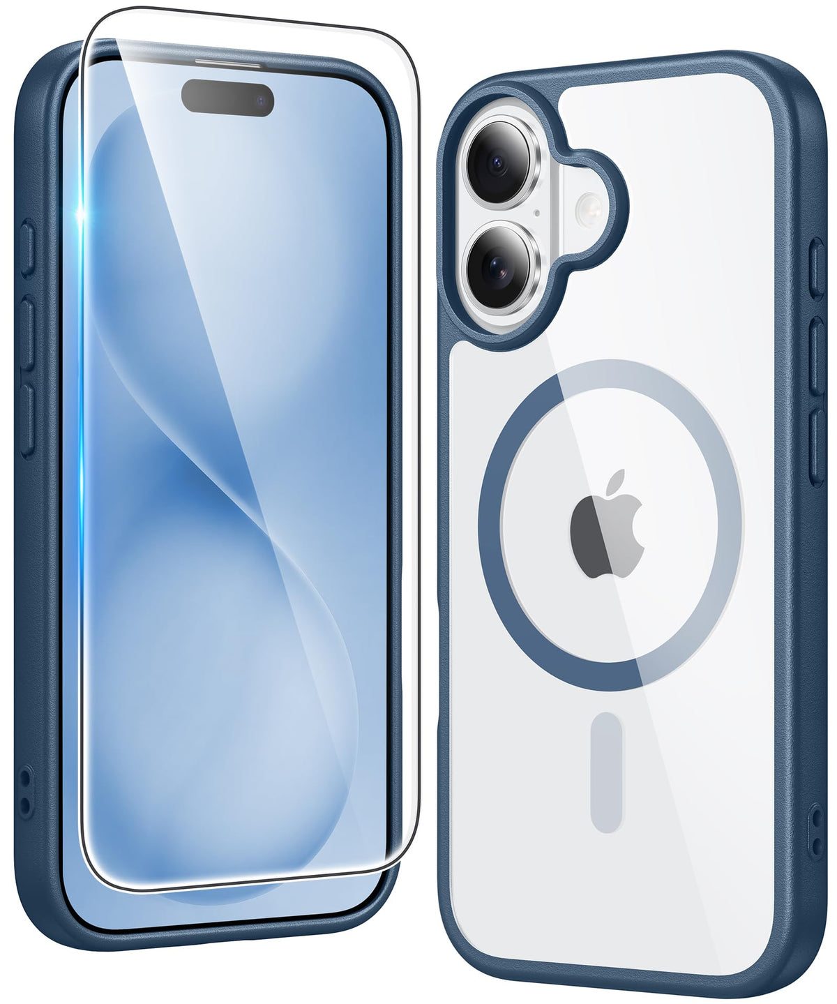FNTCASE Magnetic for iPhone 15/14/13 Case, Clear