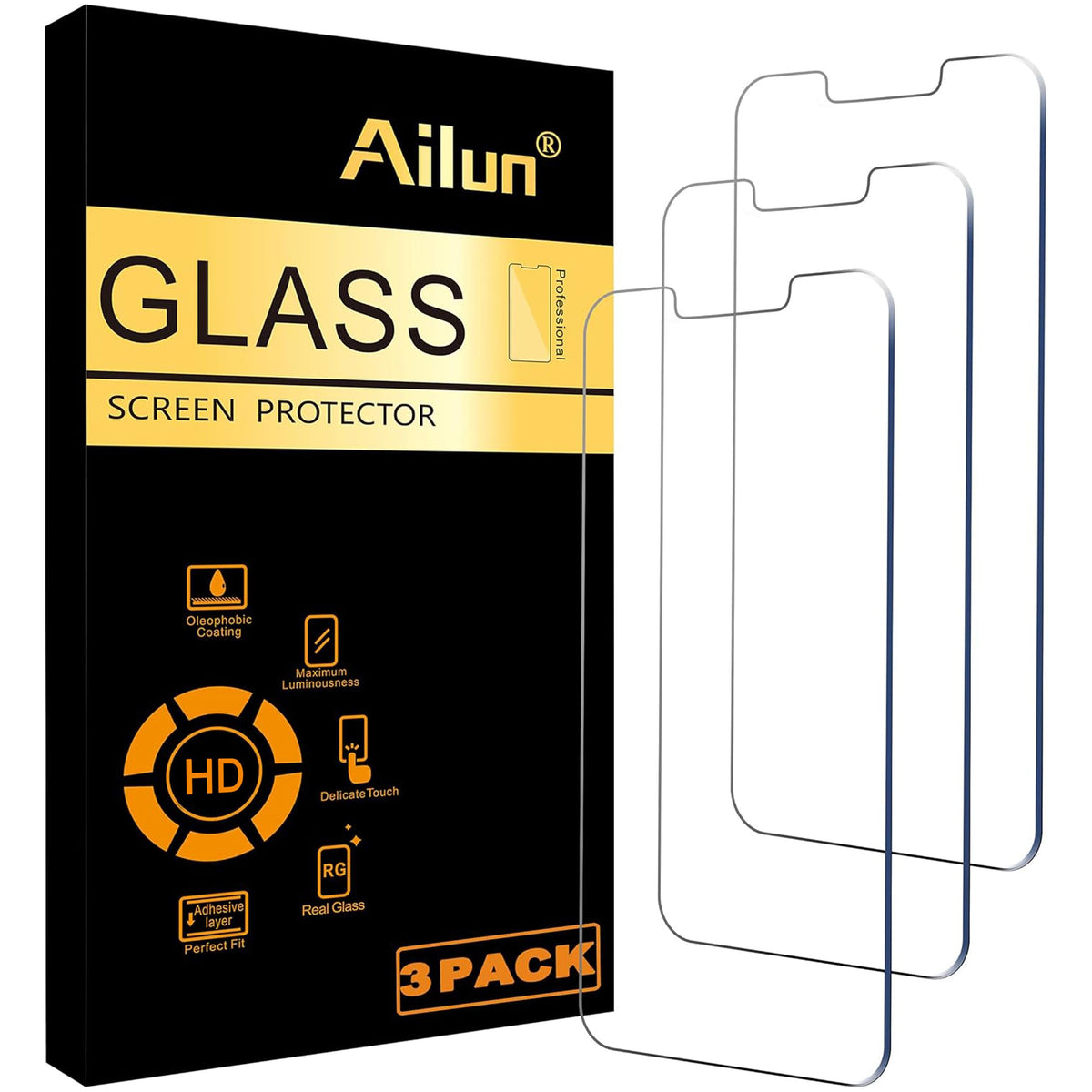 Ailun 3 Pack Screen Protector for iPhone 16 / iPhone 15 / iPhone 15 Pro