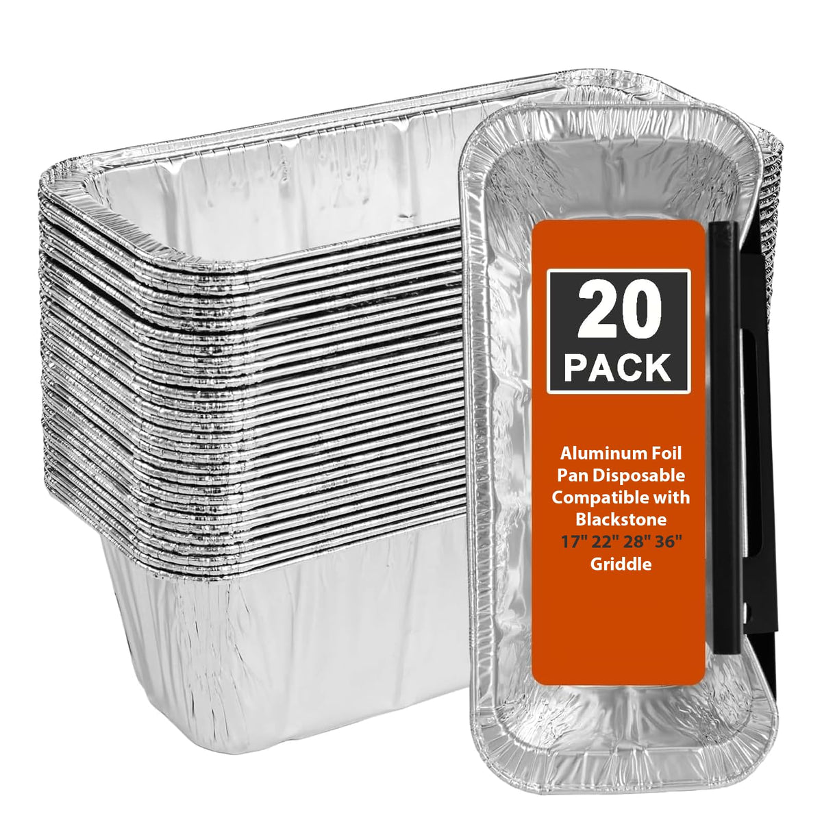 100 Pack Grease Cup Liners Compatible with Blackstone Griddle 5017 - Griddle Accessories, Disposable Grill Grease Tray, Aluminum Foil Drip Pan Grease Catcher Cup Liner for 17, 22, 28, 36 Inch