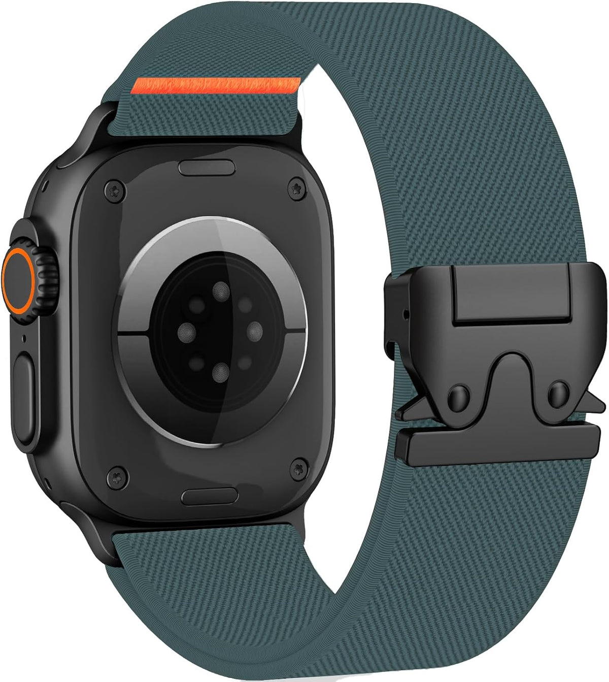 Elastic Sport Band for Apple Watch Ultra 4/3/2 Band 49mm 46mm 45mm 44mm 42mm 41mm 40mm Men, Adjustable Parachute Buckle Nylon Fabric Wristband for iWatch Series 12 11 10 SE 9 8 7 6 5 4 3
