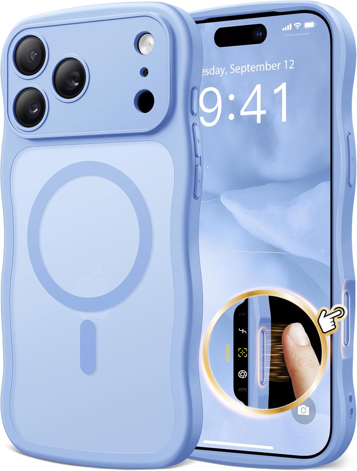 CAPRARO Cute for iPhone 11 Case, Compatible with MagSafe Stone