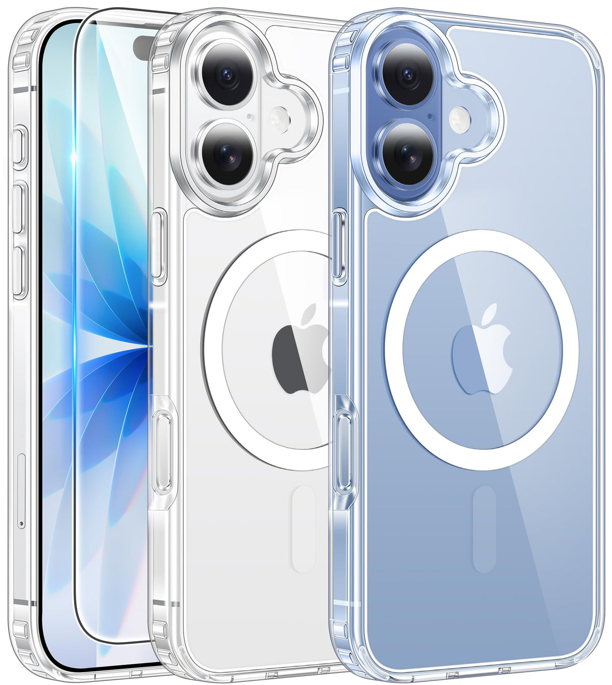 FNTCASE Magnetic for iPhone 15/14/13 Case, Clear