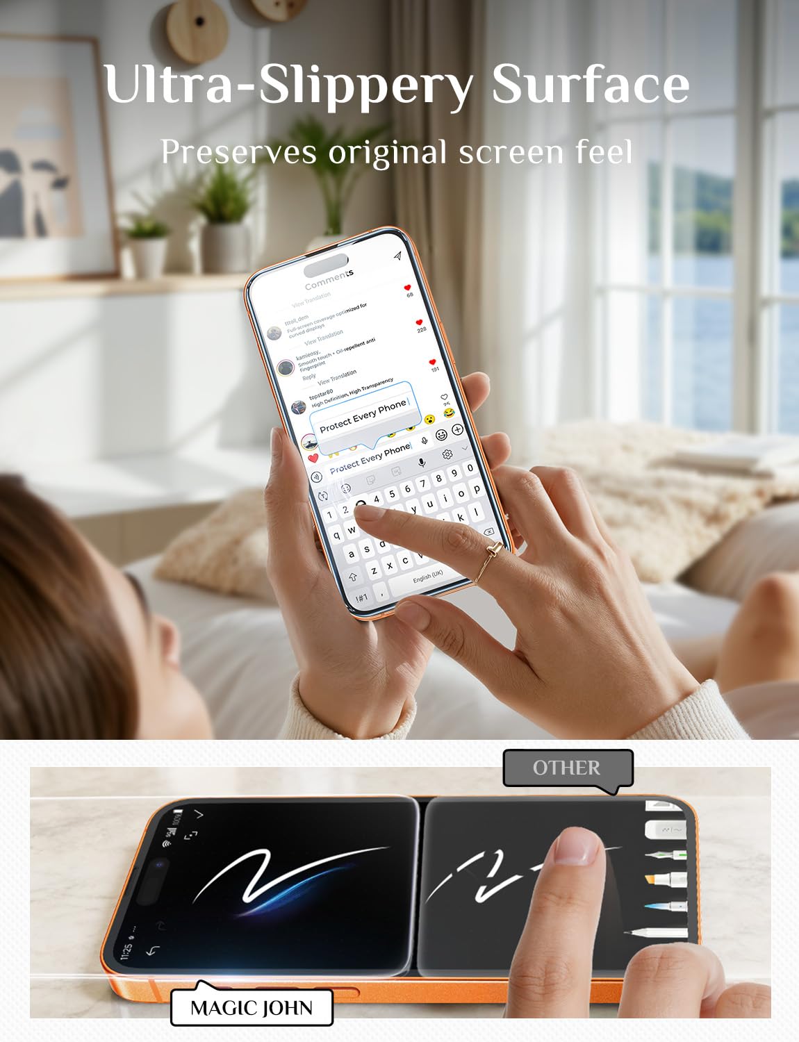 MAGIC JOHN for iPhone 18 Pro Max Screen Protector Easy Installation
