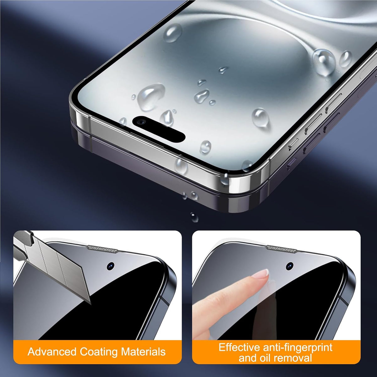SIBEITU 3+3 Pack Screen Protector + Camera Lens Protector for iPhone 14 Pro