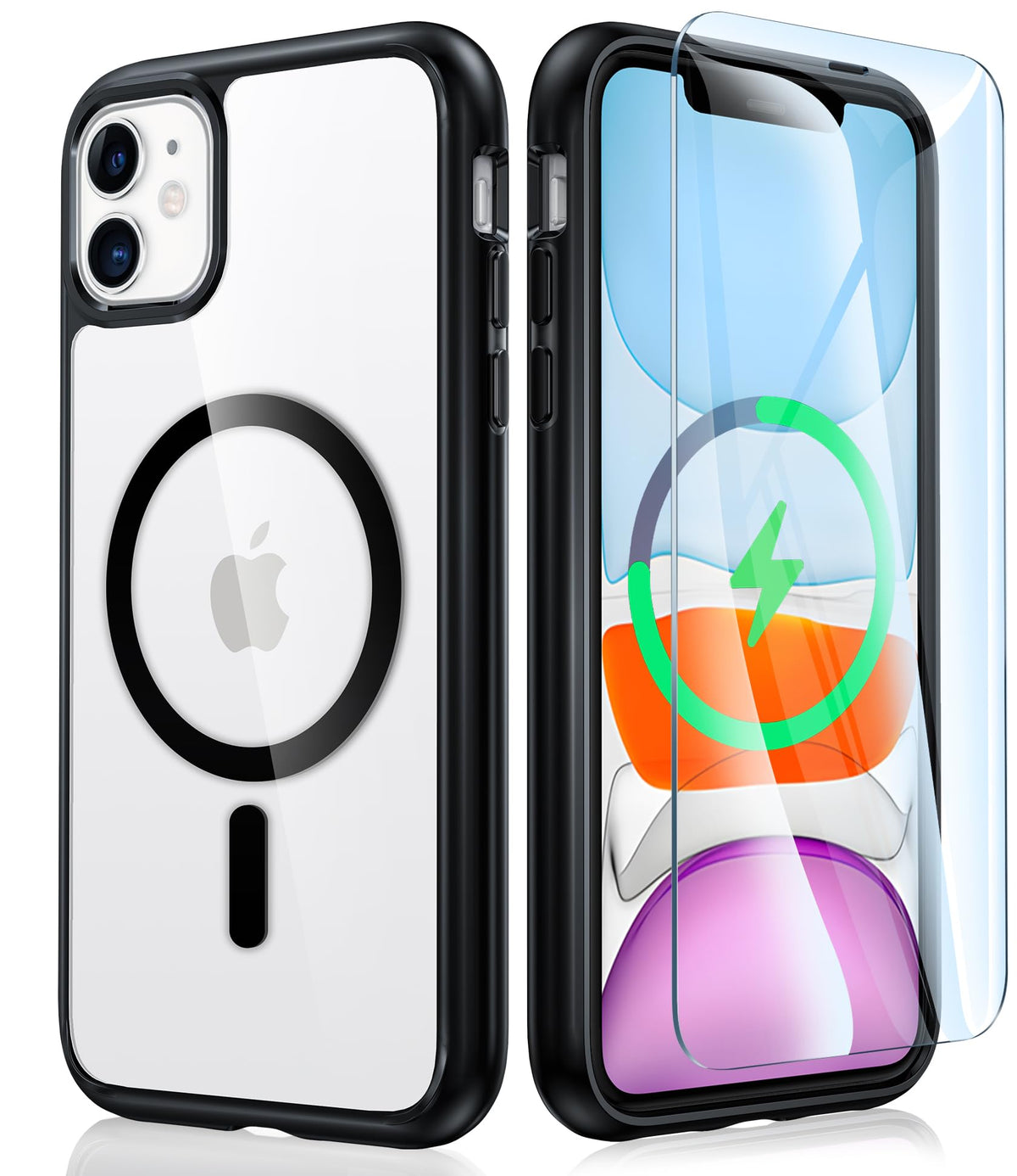 FNTCASE Magnetic for iPhone 15/14/13 Case, Clear