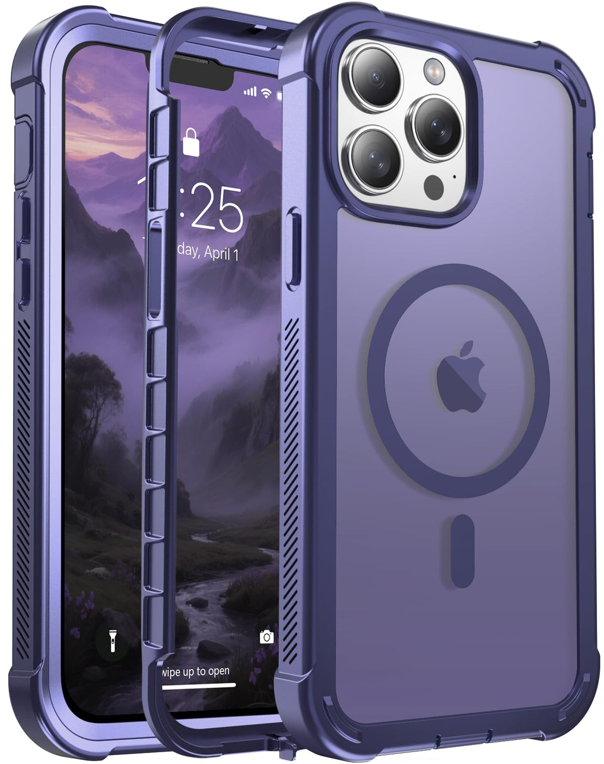 jaroco Magnetic for iPhone 15 Case Heavy Duty Protection Black