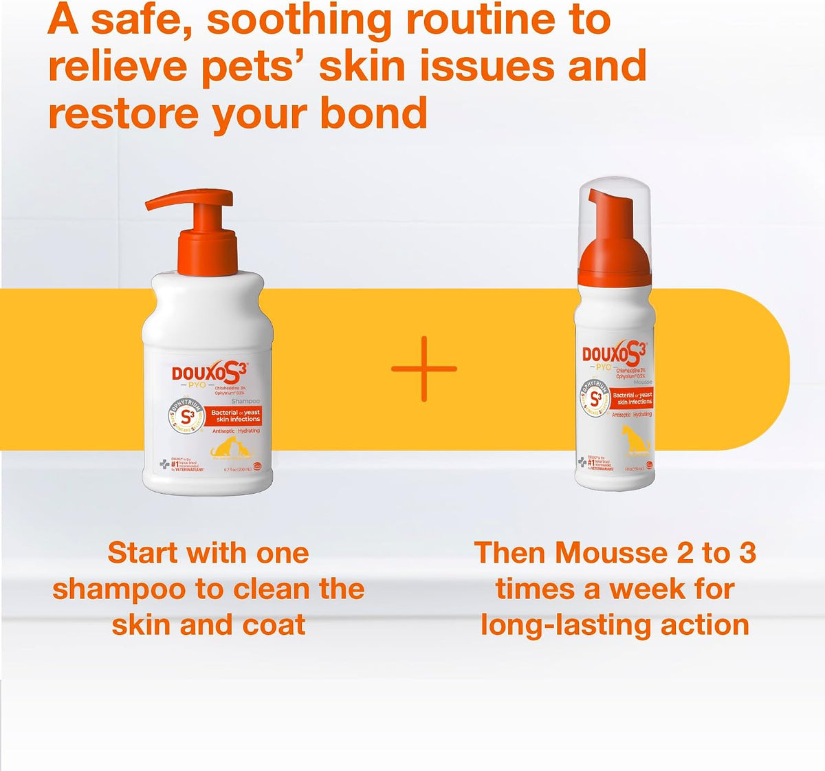 Douxo S3 PYO Pads, 3% Chlorhexidine Wipes for Dogs and Cats, 30 Pads
