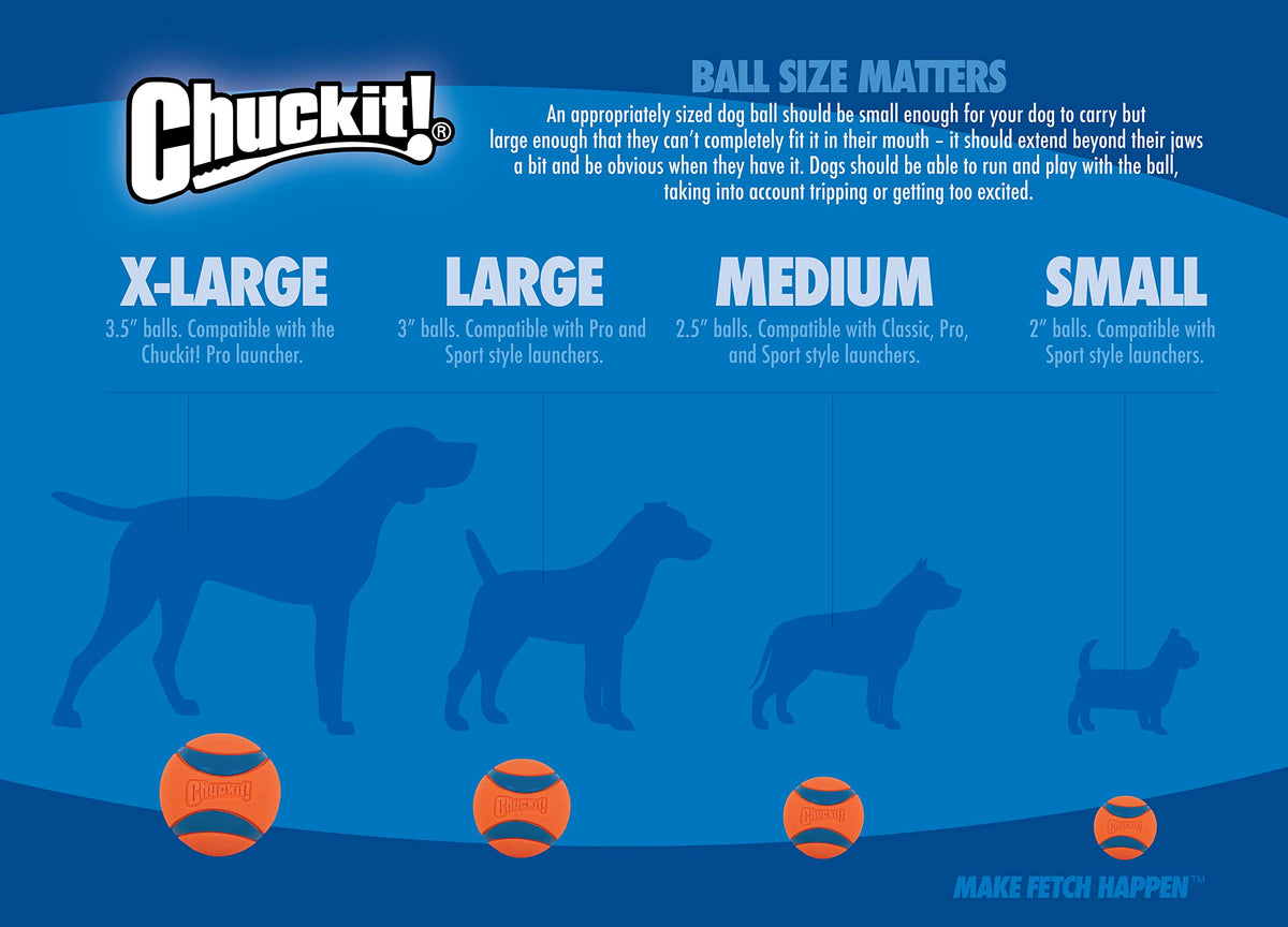 Chuckit! Ultra Squeaker Balls for Dogs, Floating Water Pet Toys, Durable Rubber Pet Toy, Bouncy Squeaky Fetch Balls for Dogs, Medium (2.5") 2 Count (Pack of 12)