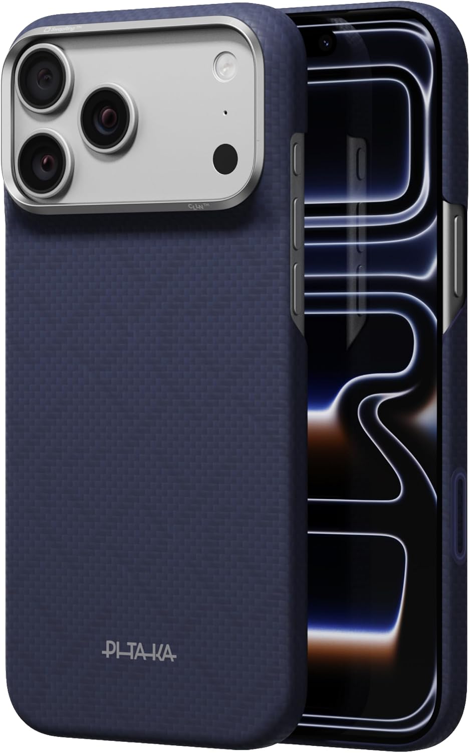pitaka for iPhone 18 Pro Case 6.3" with Caseless Feeling, Abyss Blue