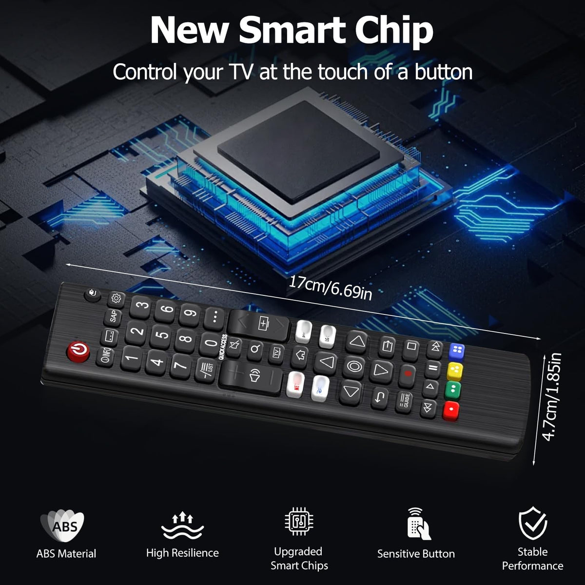 Samsung Universal TV Remote Control – Samsung TV Remote Replacement with Netflix, Prime Video, Rakuten Buttons for All S amsung LED QLED UHD 4K 8K Smart TVs