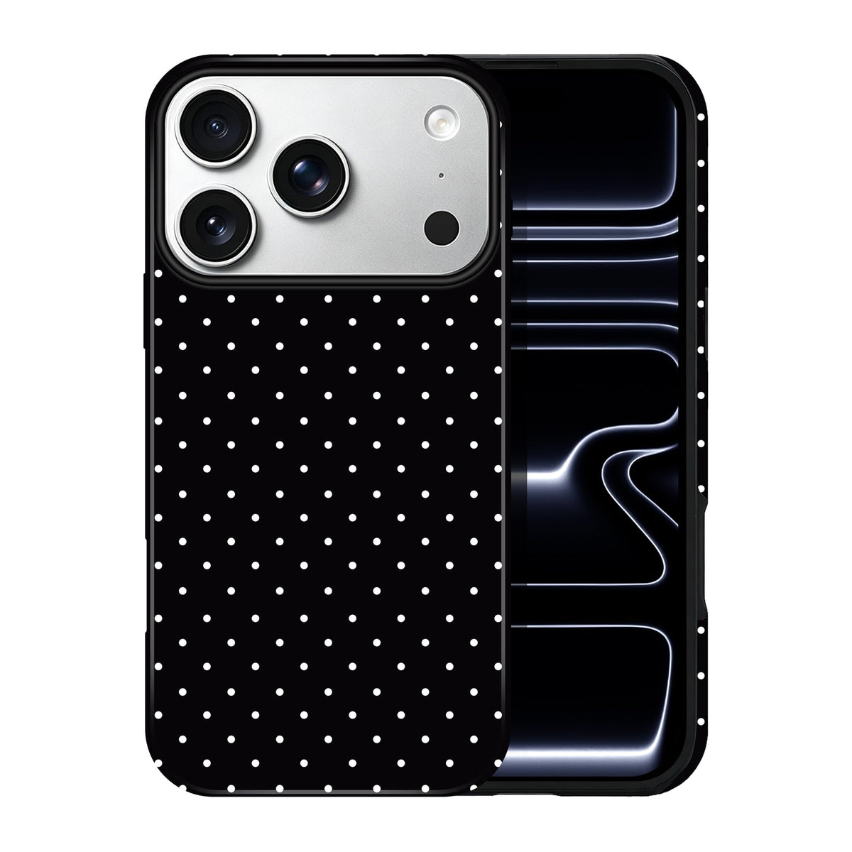 Polka Dot Pattern Phone Case for iPhone 17 6.3", White