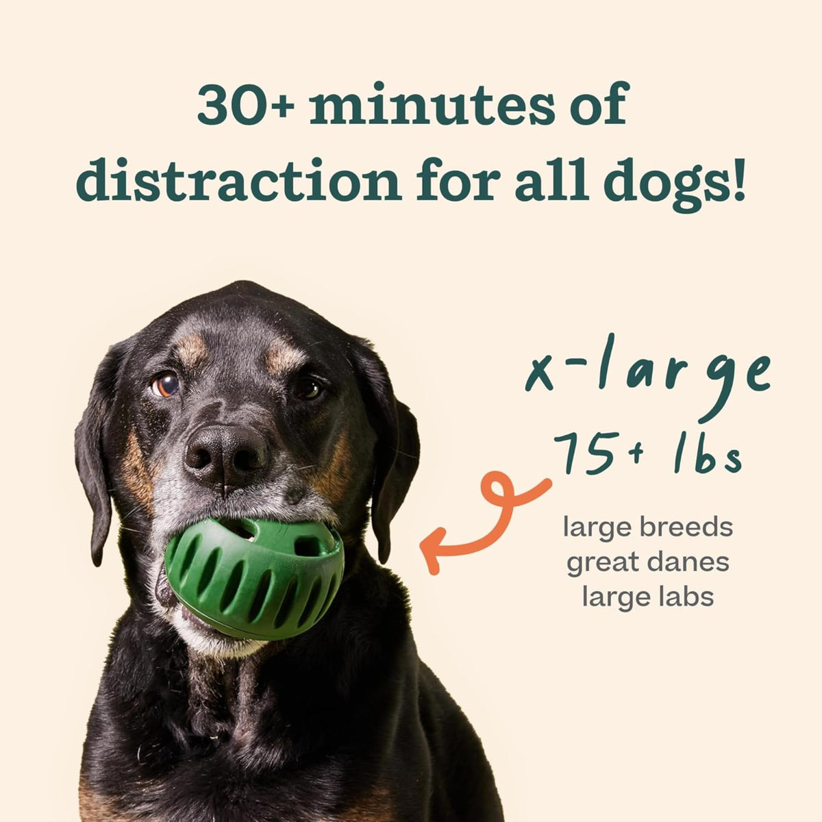 WOOF Pupsicle Interactive Dog Ball Toy for Dogs Large 25-75 lbs - Pink