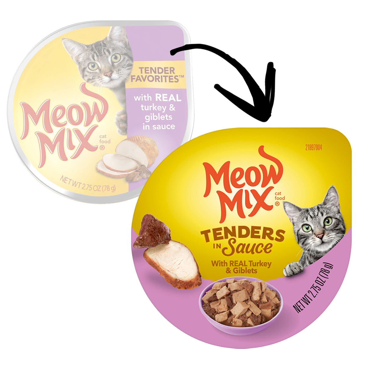 Meow Mix Poultry & Beef Favorites, Wet Food Variety Pack, 24 Cups