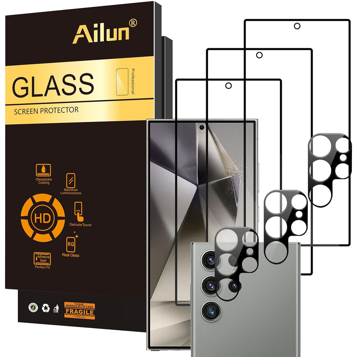 Ailun Screen Protector + Camera Lens Protector for Galaxy S26 Ultra