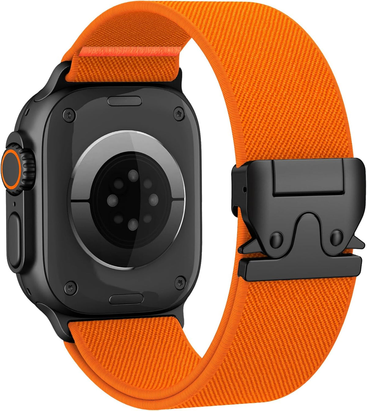 Elastic Sport Band for Apple Watch Ultra 4/3/2 Band 49mm 46mm 45mm 44mm 42mm 41mm 40mm Men, Adjustable Parachute Buckle Nylon Fabric Wristband for iWatch Series 12 11 10 SE 9 8 7 6 5 4 3