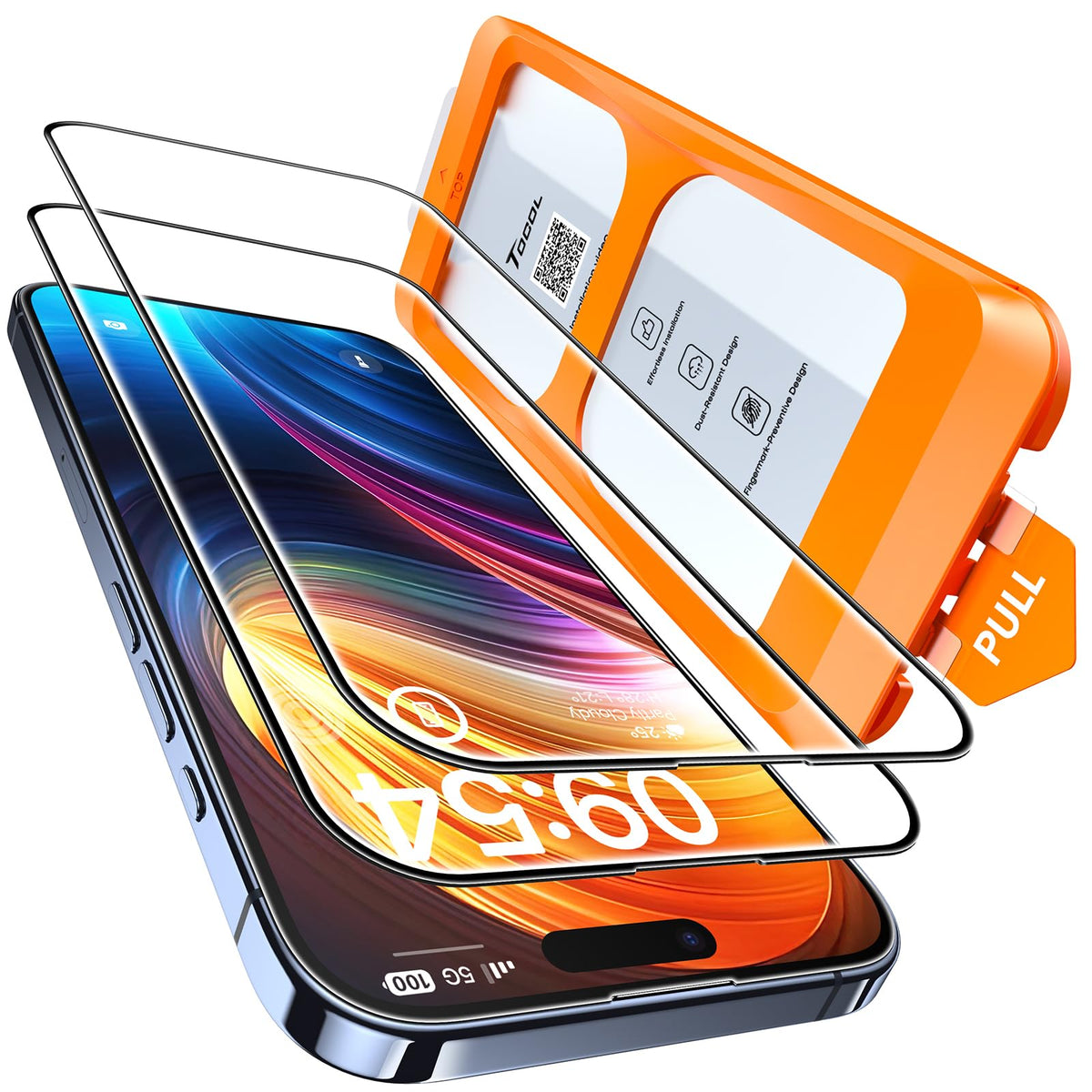 TOCOL for iPhone 17 Screen Protector, Easy Installation