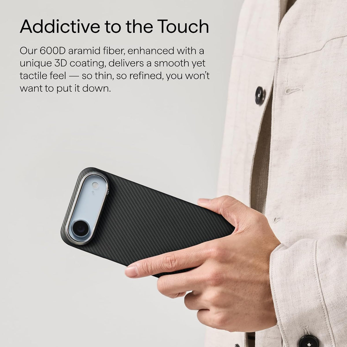 pitaka for iPhone 18 Pro Case 6.3" with Caseless Feeling, Abyss Blue
