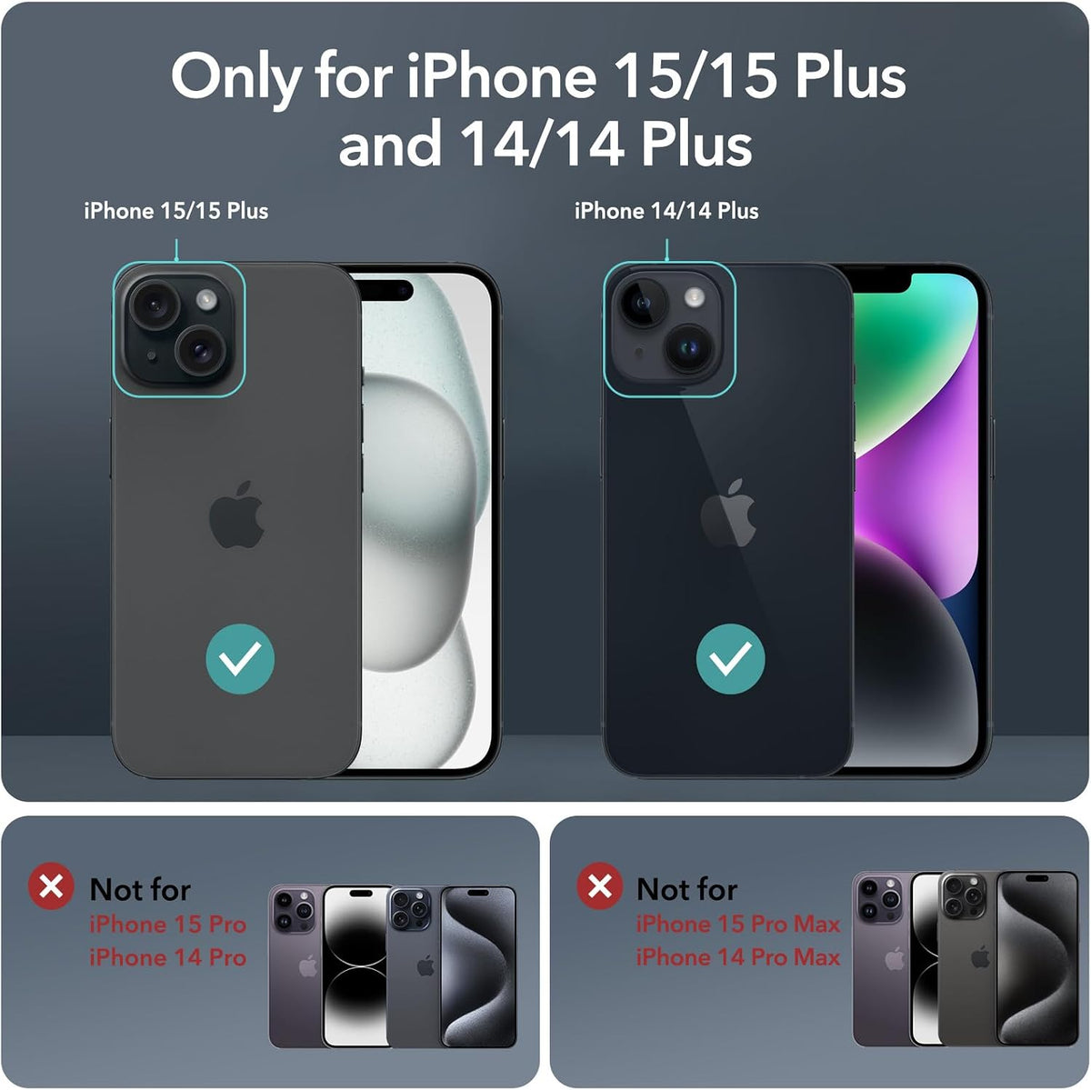 ESR for iPhone Duo Camera Lens Protector, 1 Pack, Blue