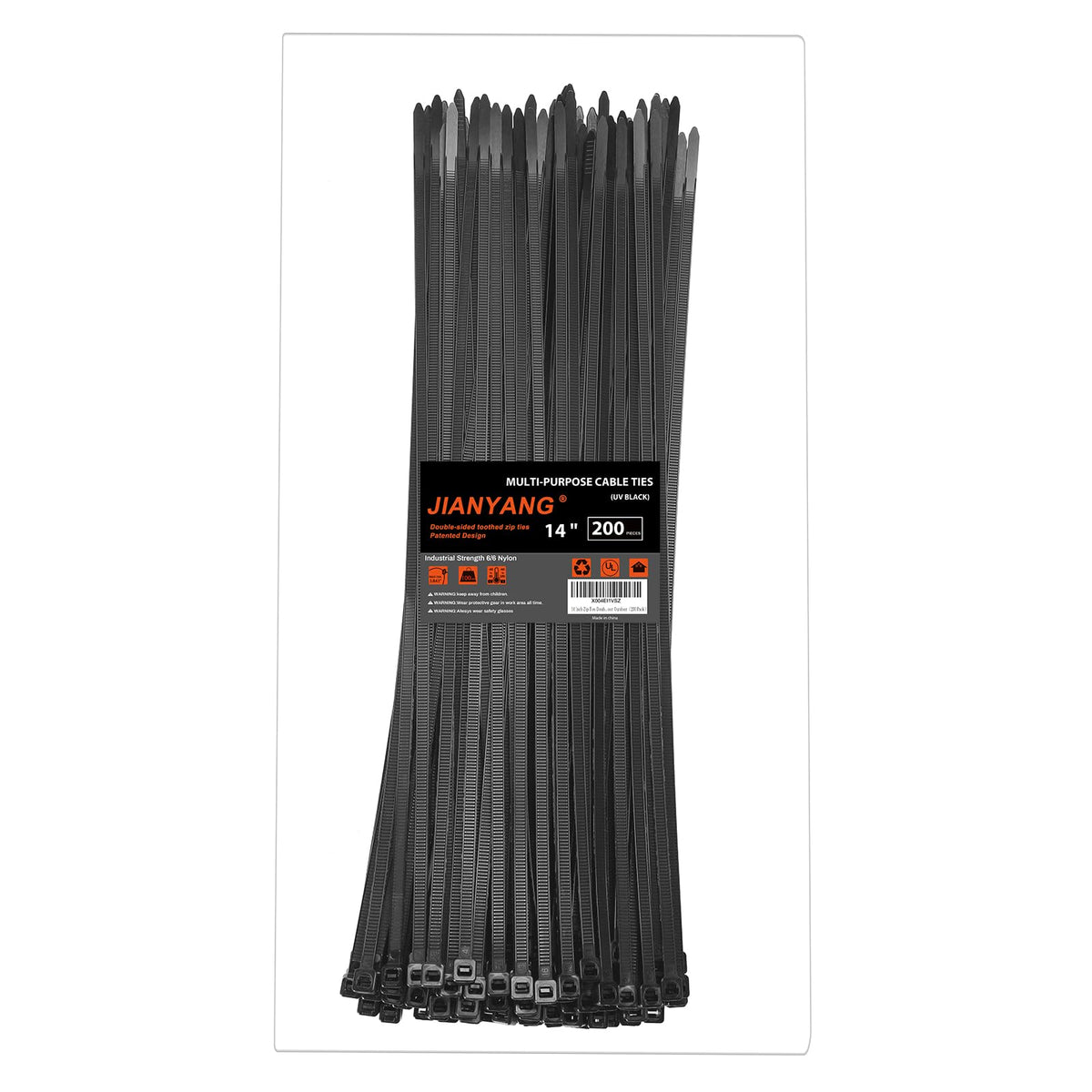 12 Inch Zip Ties Double Sided Toothed (Bulk 1000 Pack),100 LBS Tensile Strength Heavy Duty Cable Wire Ties With Self-Locking Adjustable More Durable Nylon Tie Wraps for Indoor Outdoor