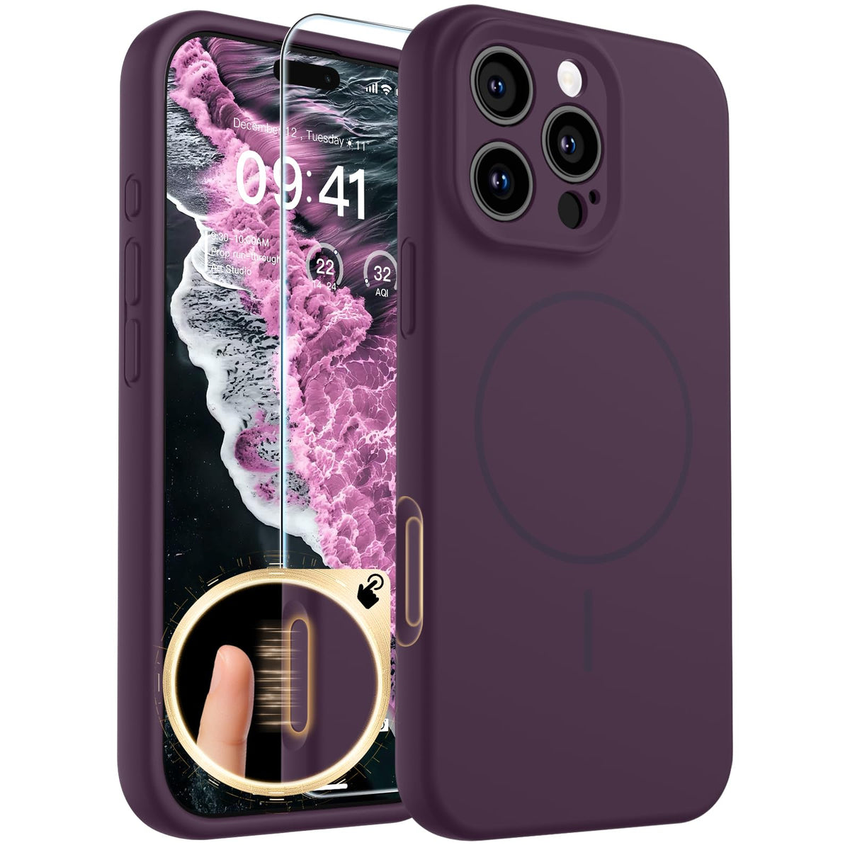 SUPFINE Silicone & Magnetic for iPhone 16 Pro Case