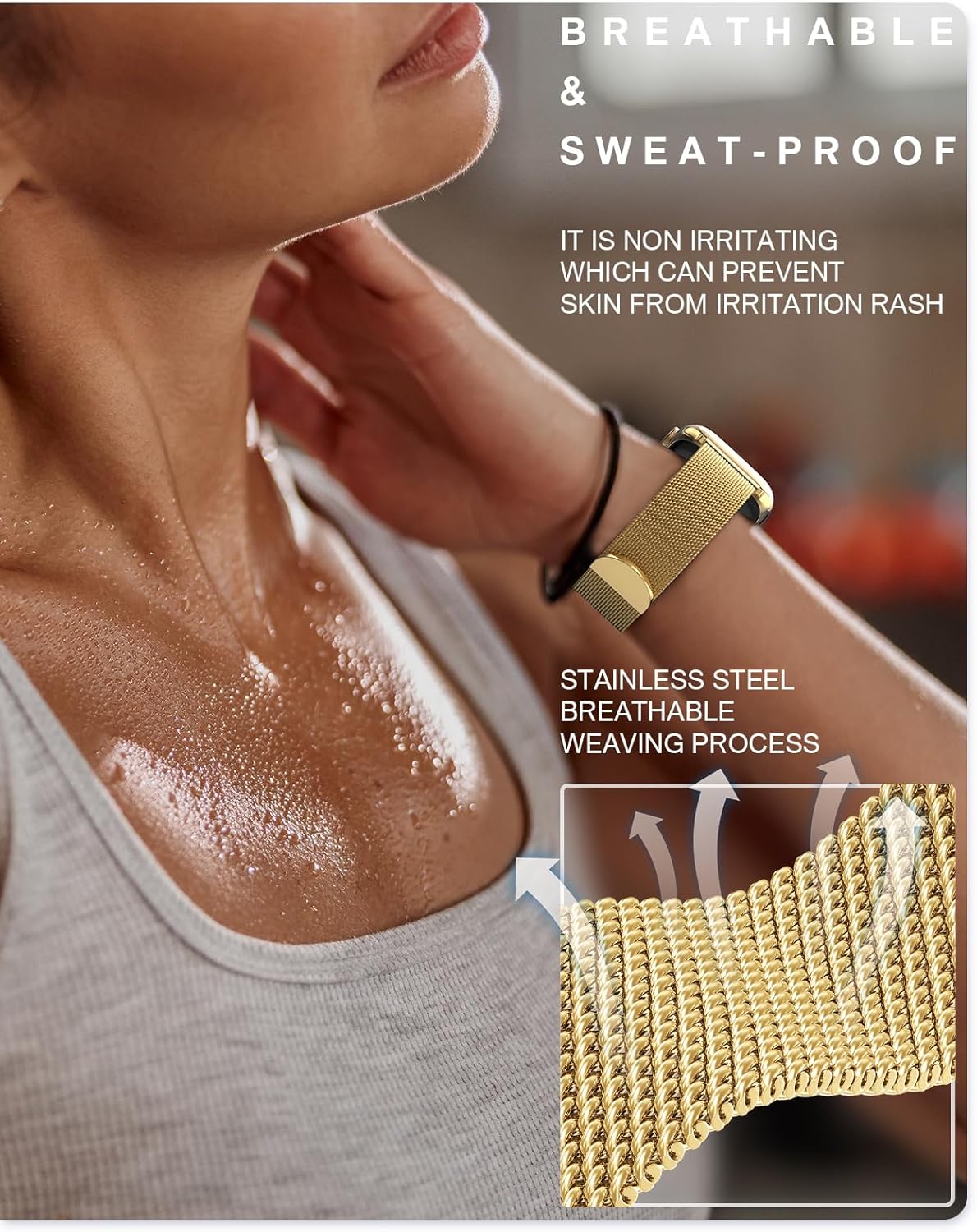 Original Milanese Loop Compatible with Apple Watch Bands for Women & Men