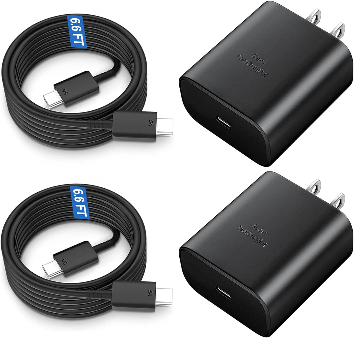 Type C Charger Fast Charging, 45W USB-C Super Fast Type C Wall Charger for Samsung Galaxy S26 S25 S24 S23 Ultra/S26 S25 S24 S23 S22 S21S20/Note 10/20, PPS Android Charger Block with 8FT Cable-Black