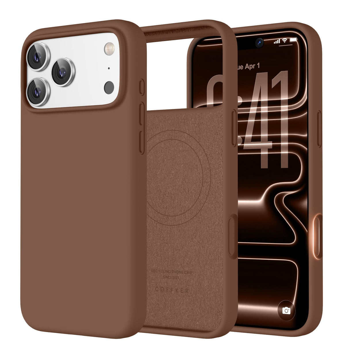 Magnetic for iPhone 18 Pro /17 Pro Case Silicone, Wine Red