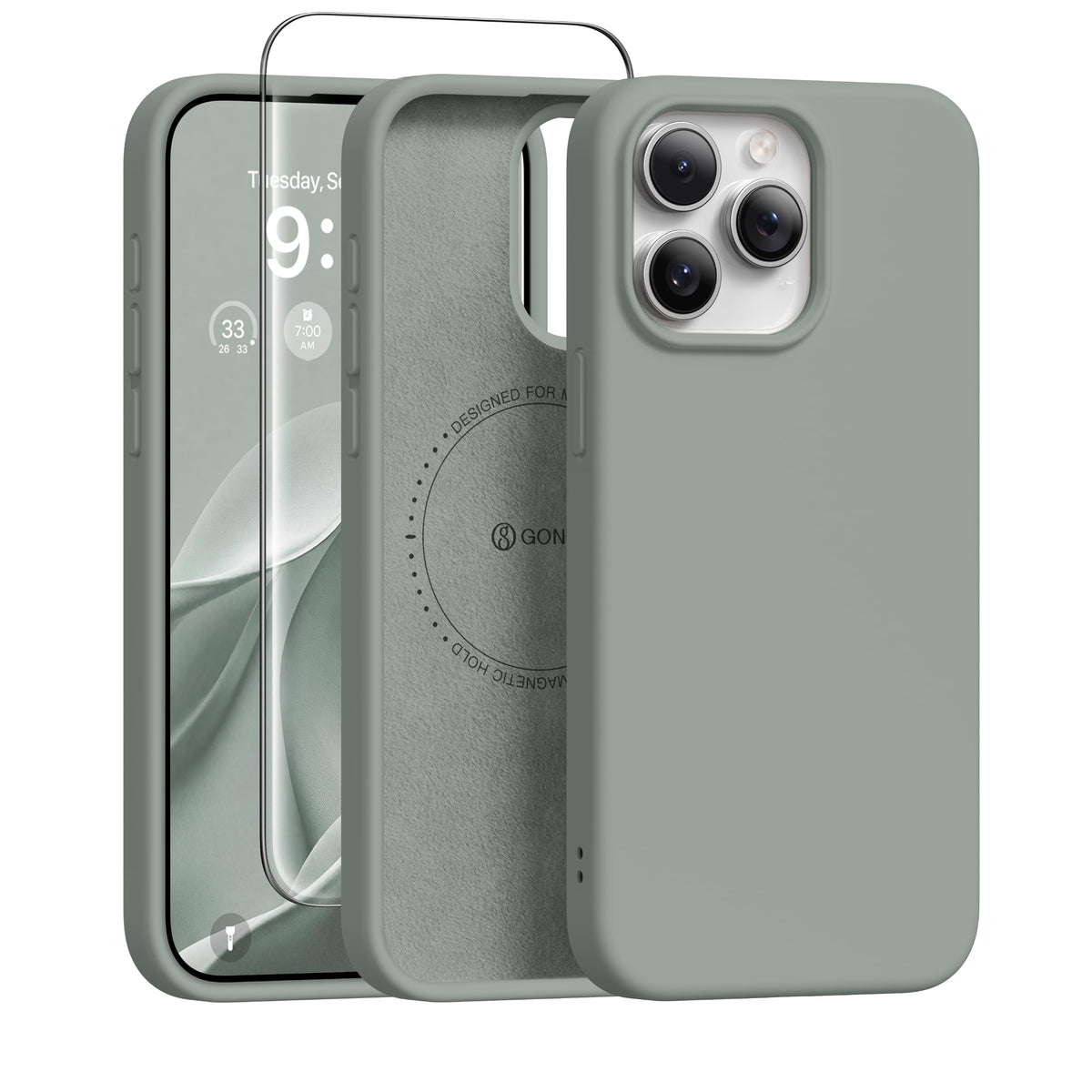 GONEZ for iPhone 18 Pro Max Case/iPhone 17 Pro Max Case, Mist Blue