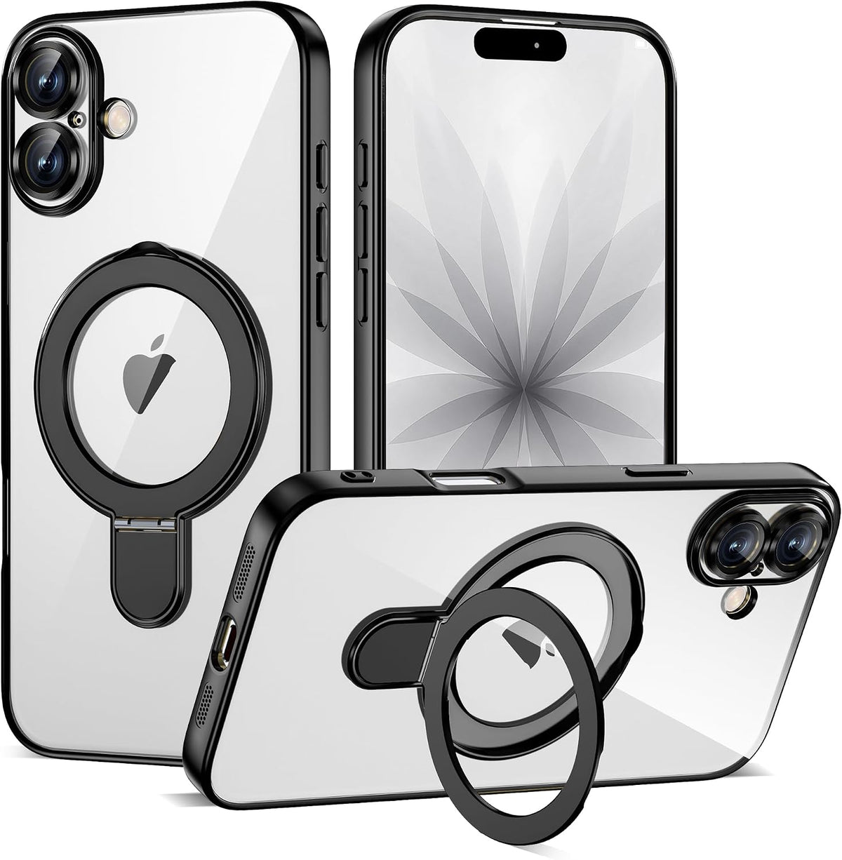 Marble Pattern Case for iPhone 11 with Stand 6.1",M-Purple