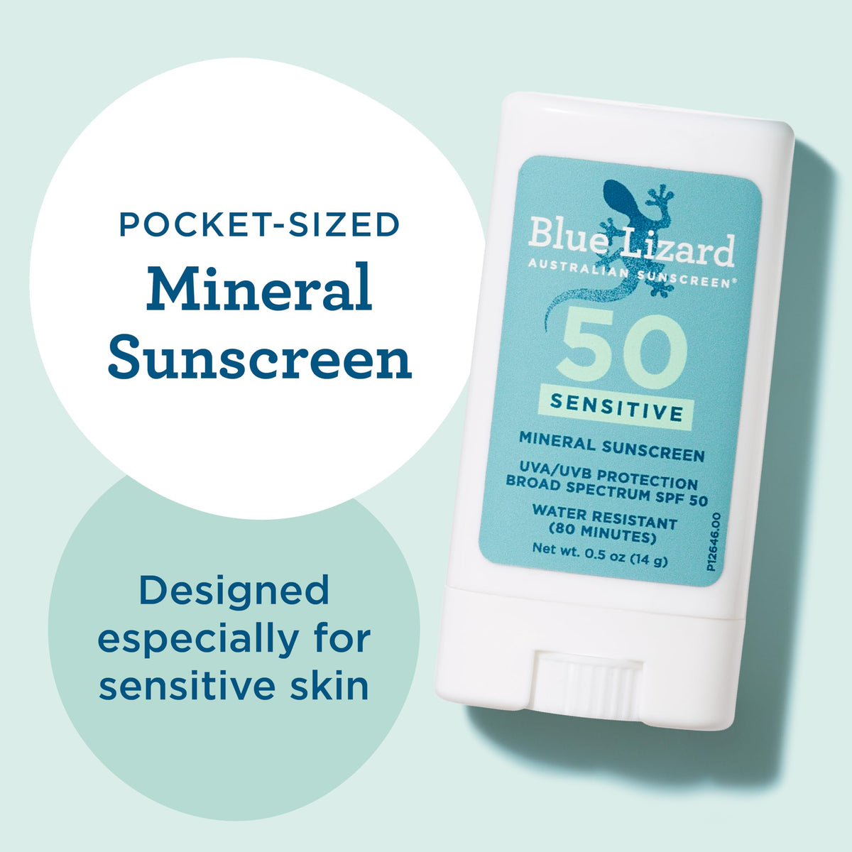 Blue Lizard Sensitive Mineral Sunscreen SPF 50 Sunscreen Lotion, 3 oz Tube