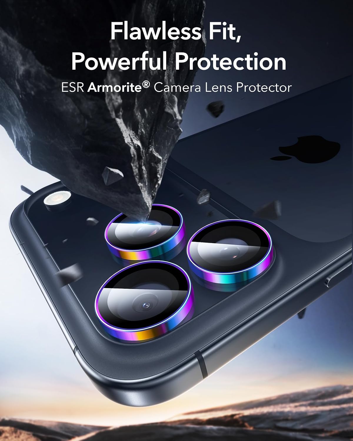 ESR for iPhone Duo Camera Lens Protector, 1 Pack, Blue