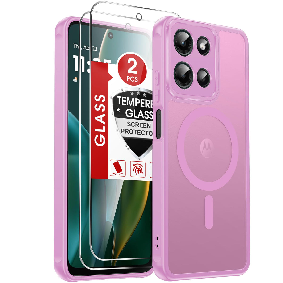 LeYi for Pixel-8A Phone Case: MagSafe Fit & Screen Protector Crystal Clear