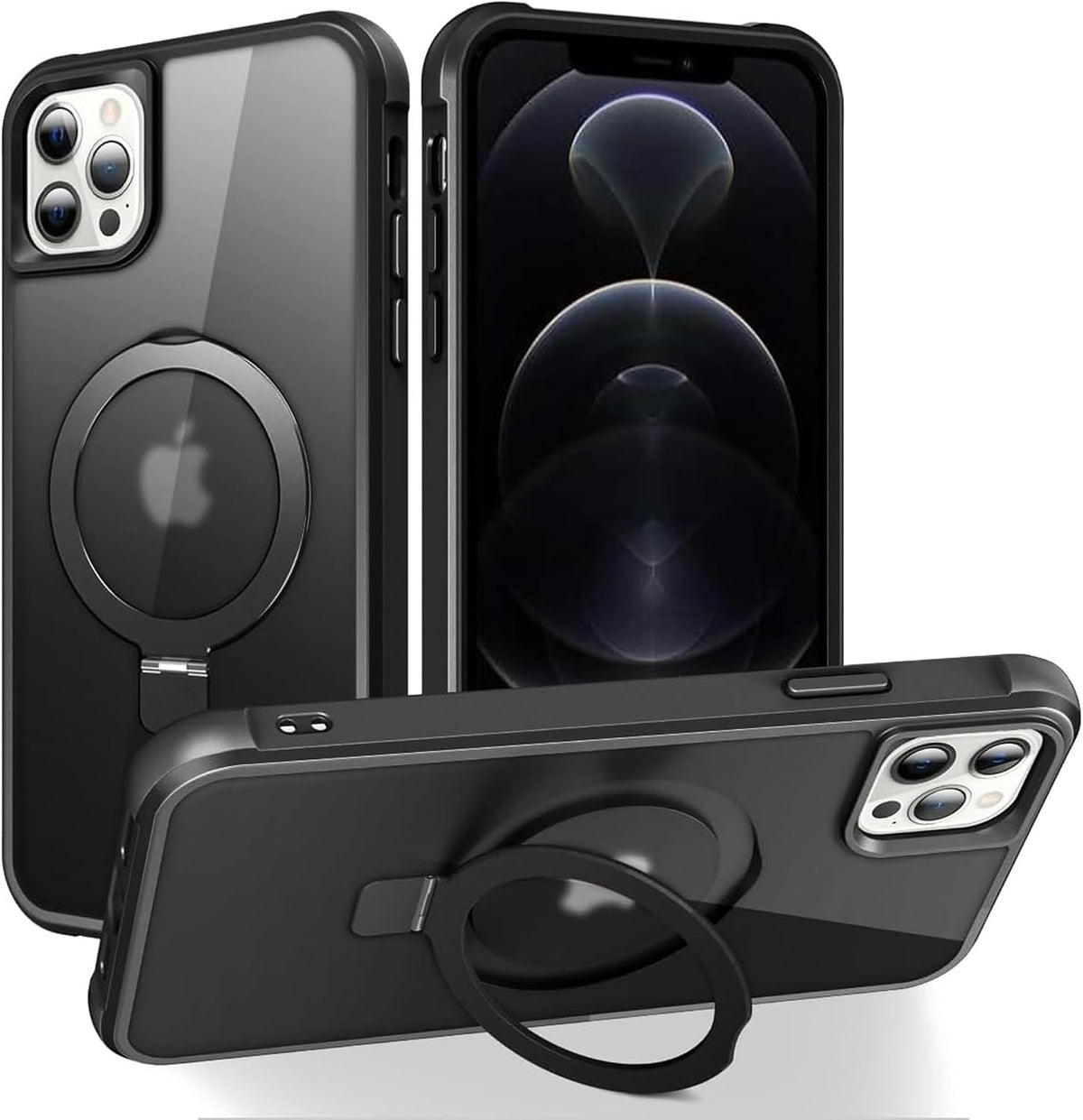 SKYLMW Compatible with iPhone 16 Pro Max Case with Stand,Rose