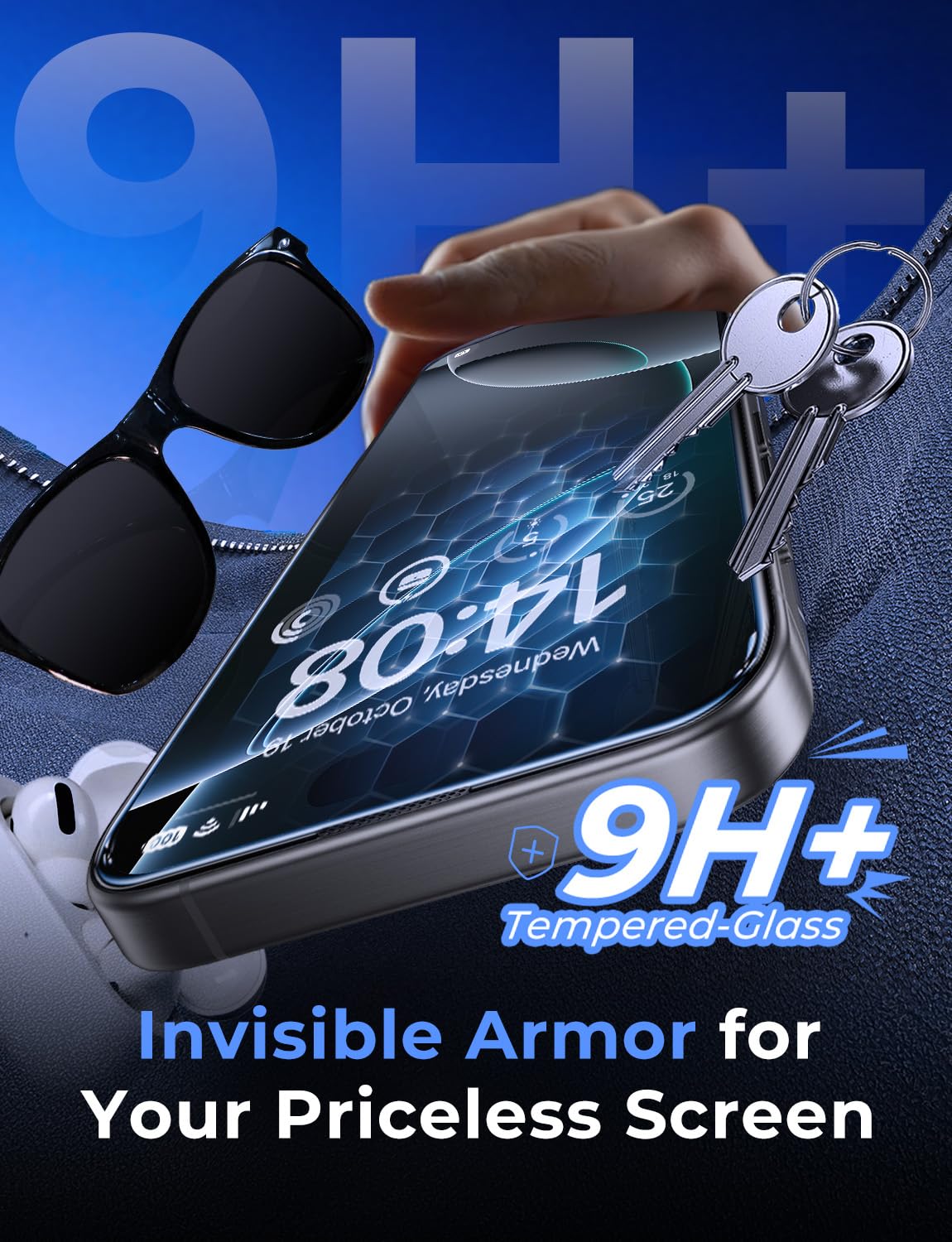 MAGIC JOHN for iPhone 18 Pro Max Screen Protector Easy Installation