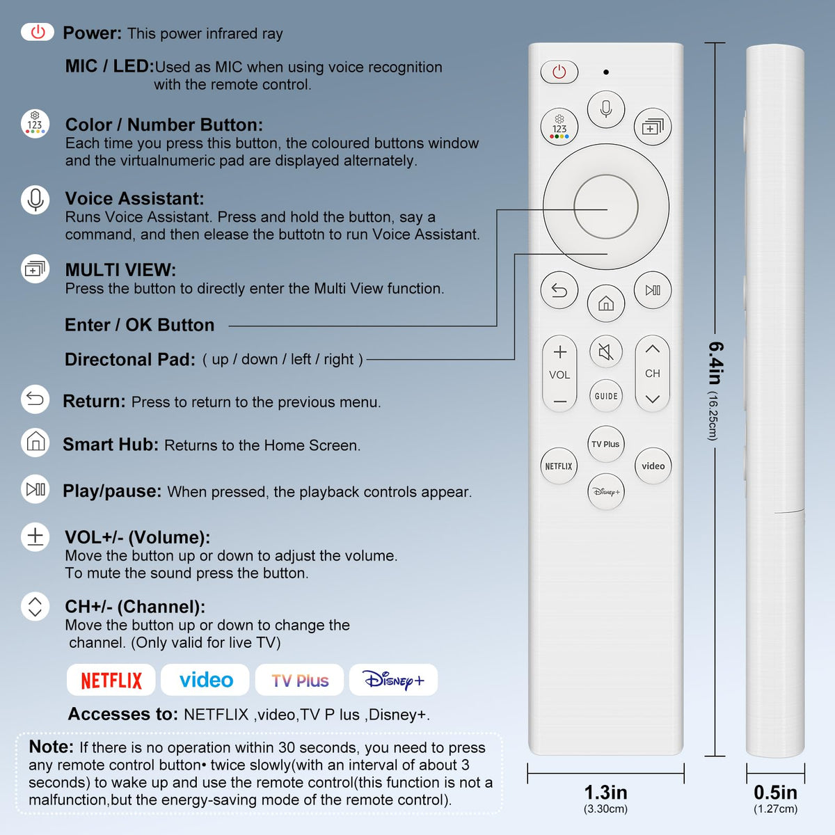 Universal Replacement for LG Smart TV Remote
