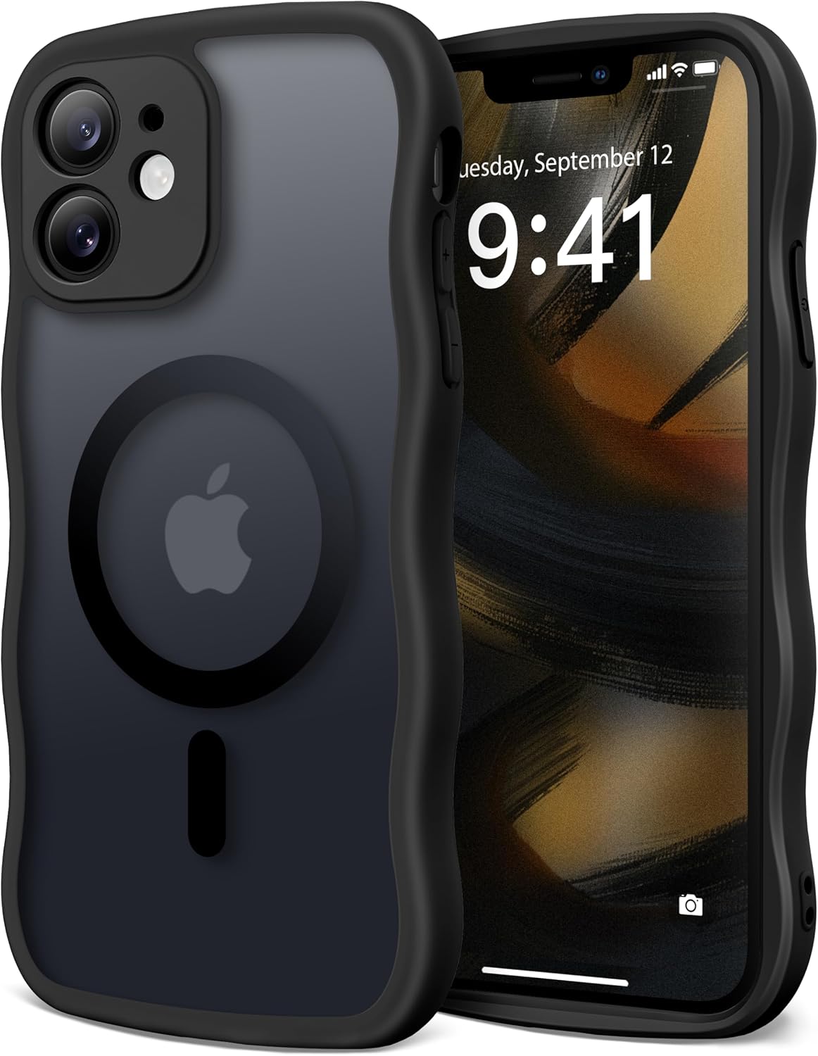 CAPRARO Cute for iPhone 11 Case, Compatible with MagSafe Stone